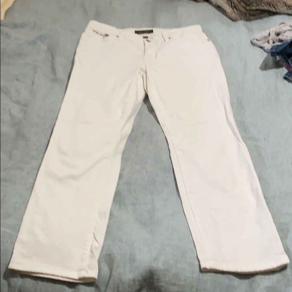 Ralph Lauren Modern Straight Ankle white jeans